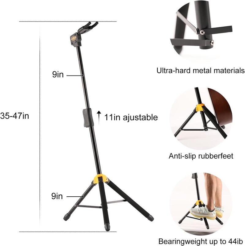 GHOSTFIRE AutoGrip Guitar Stand Foldable Guitar Display Rack Fit Electric Guitar/Bass/Acoustic (GBS-8) - Image 3